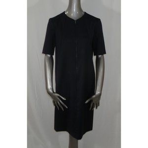 Hache NWT Blue Dress Wool Blend Solid Front Zip 40 Small
